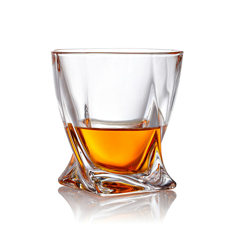 280ml Old Fashioned Crystal Twist Whiskey Glass Cup