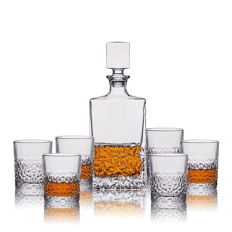 7 Pack Whisky Decanter Sets with Glasses in Gift Box 