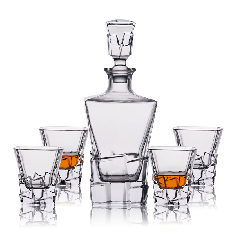5 Pack 880ml Mountain Glacier Decanter with 4 Glasses