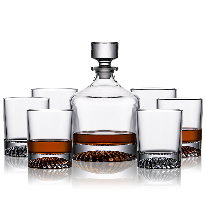 7 Pack 900ml Whiskey Decanter Set with 6 Whisky Glasses