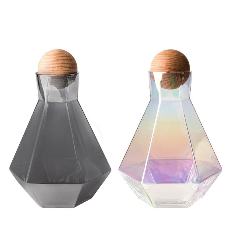 1300ml Colored Diamond Shape Water Glass jug