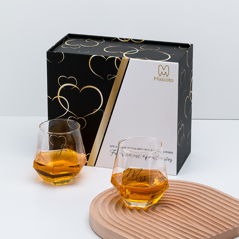 10oz Diamond Whiskey Glass Gift Set