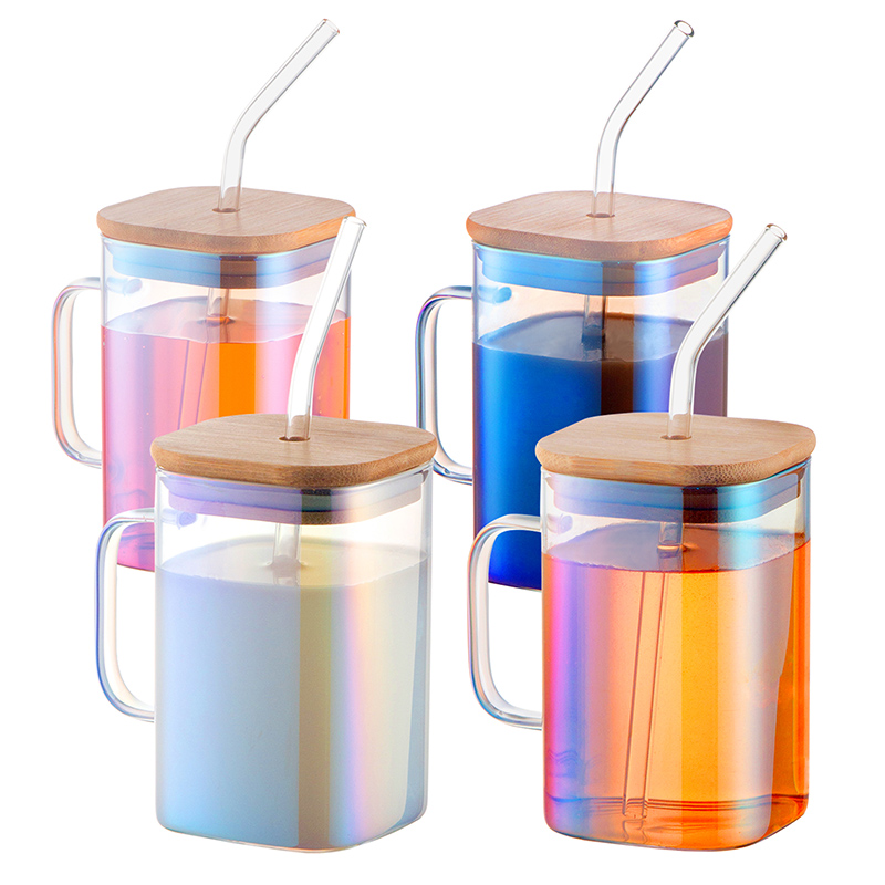 20oz Borosilicate Square Drinking Glasses Set