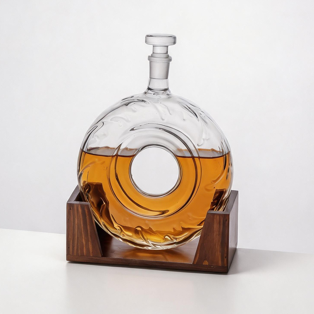 Ring Shaped Whiskey Decanter Set